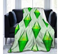 YINGD Fleece Blanket The Sims Plumbob Home Flannel Fleece Soft Warm Plush Throw Blanket for BedCouchSofaOfficeCamping
