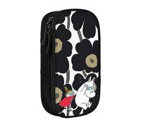 YINGD Flower Pattern Moomin Little My Pencil Case Large Capacity Pencil Holder Stationery Case Pen Bags Cute Boys Girls Kids Celebration Blue v138m