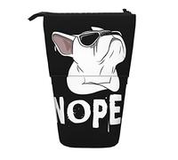 YINGD French Bulldog Dog Pattern Pencil Case Expandable Peanuts Organizer Bags Retractable Pen Case Cute Large Capacity Boy Girl Stationery Pouch Lightweight for School Office