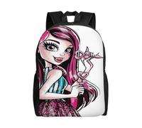 YINGD Fun Monster High Draculaura Backpack for Women, Fashionable Daypack with Full Print Design, Large Capacity Bag for Laptop and Essentials
