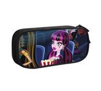 YINGD Fun Monster High Draculaura Pencil Case for Small Devices - Fits AirPods, Chargers, Pens in Crisp Oxford Fabric (Customizable)