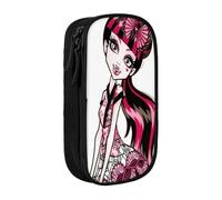 YINGD Fun Monster High Draculaura Pencil Case with Magnetic Closure - Quick-Access Design for Pens, Sticky Notes, Paper Clips