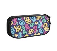 YINGD Funny Distorted Smile Face Pattern Pencil Pouch Pencil Bag