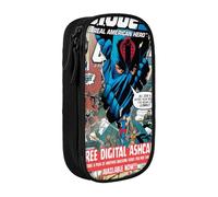 YINGD G.I. Joe A Real American Hero Pencil Case for Teachers & Students - Double Zipper + 3 Mesh Pockets, Easy Hand Wash Design