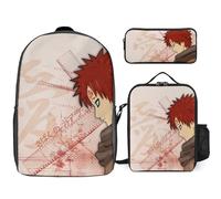 YINGD Gaara Backpack School Visionary Set Forward-Thinking Three Piece Combo