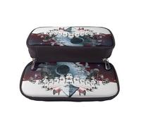 YINGD Galactic Empire Pencil Case Soft Brown Leather Pen Holder with Interior Zipper Pocket