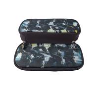 YINGD Galactic Empire Pencil Case Stylish Brown Leather Zipper Pouch for Students Artists Professionals