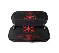 YINGD Galactic Empire Pencil Case Water-Resistant Brown Pen Pouch with Secure Zipper & Elastic Straps