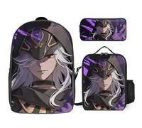 YINGD GENSHIN Impact Backpack School Explorer Set Three Piece Discovery Combo