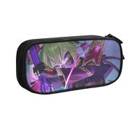 YINGD GENSHIN Impact Pencil Case with Keychain Hook - Portable Oxford Cloth Pouch for Pens, Keys, USB Drives