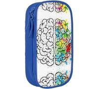 YINGD Geometry Brain Image with Science Printed High Capacity Pencil Pen Case,Durable Pencil Bag Pouch Box Organizer Cases,for Men Women
