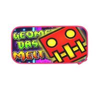 YINGD Geometry Dash Big Capacity Pencil Case, Aesthetic Pen Pouch School Supplies Organizer Multiple Compartments