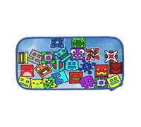 YINGD Geometry Dash Big Capacity Pencil Case, Aesthetic Pen Pouch School Supplies Organizer Multiple Compartments
