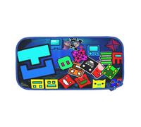 YINGD Geometry Dash Big Capacity Pencil Case, Aesthetic Pen Pouch School Supplies Organizer Multiple Compartments
