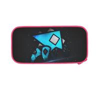 YINGD Geometry Dash Big Capacity Pencil Case, Aesthetic Pen Pouch School Supplies Organizer Multiple Compartments