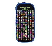 YINGD Geometry Dash Big Capacity Pencil Case, Aesthetic Pen Pouch School Supplies Organizer Multiple Compartments