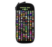 YINGD Geometry Dash Big Capacity Pencil Case, Aesthetic Pen Pouch School Supplies Organizer Multiple Compartments