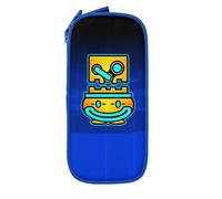 YINGD Geometry Dash Big Capacity Pencil Case, Aesthetic Pen Pouch School Supplies Organizer Multiple Compartments