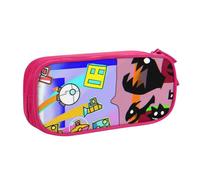 YINGD Geometry Dash Game Pencil Case Large Capacity Pencilcase Double-Layer Pen Bag School Stationery Pouch Organizer Office Supplies for Kids Adult