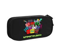 YINGD Geometry Dash Pencil Case, Multipurpose Pencase,Large Capacity Durable Pencil Pouch Storage Pen Bag Organizer Stationery-pencilcase