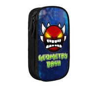 YINGD Geometry Dash Pencil Case, Multipurpose Pencase,Large Capacity Durable Pencil Pouch Storage Pen Bag Organizer Stationery