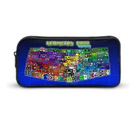 YINGD Geometry Dash Pencil Case Student Pen Bag Storage Organizer Pencil Case Stationery Bag Office Supplies for Kids and Adult