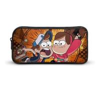 YINGD Gravity Falls Dipper Mabel Pencil Case Student Pen Bag Storage Organizer Pencil Case Stationery Bag Office Supplies for Kids and Adult