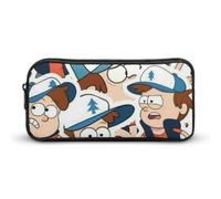 YINGD Gravity Falls Dipper Pencil Case Student Pen Bag Storage Organizer Pencil Case Stationery Bag Office Supplies for Kids and Adult