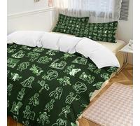 YINGD Green Fallout Comforter Set Soft 3 Pcs Twin Bedding Sets Thicken for All Season