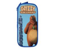 YINGD Grizzy and The Lemmings Big Capacity Pencil Case, Aesthetic Pen Pouch School Supplies Organizer Multiple Compartments