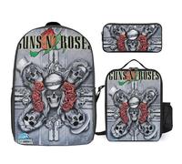 YINGD Guns N’ Roses Backpack Success Pack Complete School System with Organized Stationery Hub