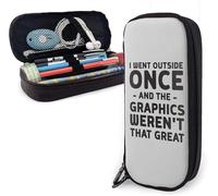 YINGD H1z1 King of The Kill Big Capacity Pen Case Leather Pencil Case Durable Pen Pouch Desk Organizer with Zipper for School & Office Supplies Style 3