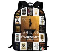 YINGD Hamilton The Musical Backpack,3d Print Laptop Backpack Lightweight Casual Daypack Bookbag Multi-Function Travel Backpack