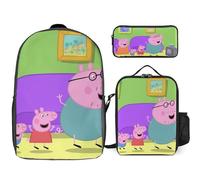YINGD Happy Little Pig Backpack Success Pack Complete School System with Organized Stationery Hub