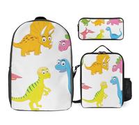 YINGD Harry and His Bucket Full of Dinosaurs Backpack Academic Excellence Three Piece High Achievement Set