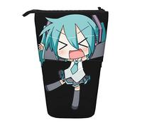 YINGD Hatsune Miku Pencil Case Expandable Peanuts Organizer Bags Retractable Cute Large Capacity Boy Girl Stationery Pouch Lightweight for School Office f158