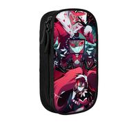 YINGD Hazbin Hotel Helluva Boss Big Capacity Pencil Pouch Big Capacity Waterproof and Durable Pencil Bag Pencil Case Zipper Organi