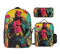 YINGD Hellboy Blood and Iron Backpack Study Alchemist System Transforming Bookbag with Magic Lunch Kit