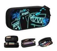 YINGD Helluva Boss Big Capacity Pencil Case, Aesthetic Pen Pouch School Supplies Organizer Multiple Compartments