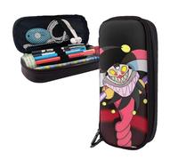 YINGD Helluva Boss Cartoon Pencil Case Pen Bag Leather Makeup Cosmetic Bag Stationery Pencil Box-SYS475