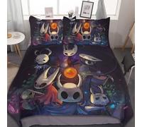 YINGD Hollow Knight 3-Piece Bedding Set Duvet Cover Set Soft Warm And Comfortable Soft Bed Set with 1 Duvet Cover And 2 Pillowcases for Bedroom