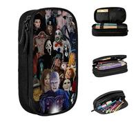 YINGD Horror Chucky Horror Movie Play Childs Pencil Cases Cute Pen Holder Bags Girl Boy Large Storage Office Zipper Pencilcases