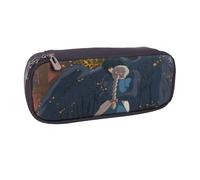 YINGD Howl’s Moving Castle Pencil Case Lightweight PU Leather Organizer for Easy Access