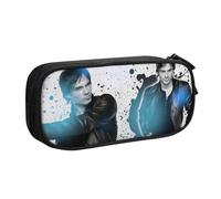 YINGD Ian Somerhalder The Vampire Diaries Pencil Case Large Capacity Double-Layer Pen Bag School Stationery Pouch Organizer Office Supplies Pencase for Kids