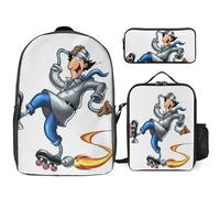 YINGD Inspector Gadget Backpack Knowledge Navigator Bookbag with Compass Lunch System