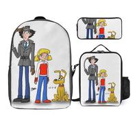 YINGD Inspector Gadget Backpack Study Pioneer System Frontier Bookbag with Settler's Lunch