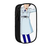 YINGD Inspector Gadget Pencil Case Double Zipper Makeup Bag - Compact Oxford Cloth Pouch for Travel, Gym, Daily Essentials
