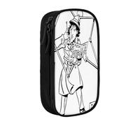 YINGD Inspector Gadget Pencil Case Scratch-Resistant Surface - Oxford Polyester for Long-Lasting Use in School, Office