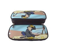 YINGD Inspector Gadget Pencil Case Stylish PU Leather Zip Bag for Artists Writers & Students