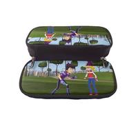 YINGD Inspector Gadget Pencil Case Waterproof Pen Organizer with Elastic Loops & Zipper Pocket